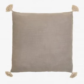 Cuscino quadrato in cotone (60x60 cm) Sozume Grigio Chiaro - Sklum