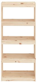 Libreria/divisorio 60x30x135,5 cm in legno massello di pino