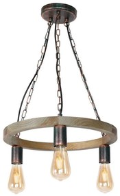 Lampadario a sospensione con catena HAKON 3xE27/60W/230V