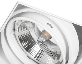 Set di 6 faretti da incasso bianchi GU10 AR111 senza bordi 2 luci - Oneon