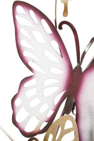 Pannello decorativo da muro con design a farfalle 59,5X4X111,5 cm Butterflies oro/bordeaux