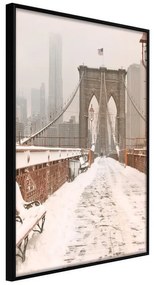 Poster  Winter in New York  Cornice Quadri Cornice nera, Larghezza x Altezza Home decor 20x30