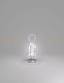 Damasco lampada da tavolo p cristallo cristallo nickel satinato 1 l...
