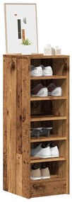 Scarpiera Legno Vecchio 32x35x92 Cm İn Legno Multistrato /