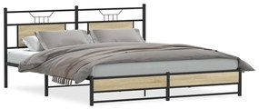 Giroletto Senza Materasso Rovere Sonoma 160x200cm İn Truciolato /