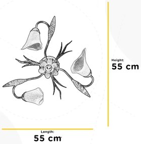 ONLI - Plafoniera ALGA 3xE14/6W/230V bronzo