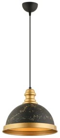 Lampadario a sospensione con cavo MONZA, 1xE27/40W/230V, Ø 29 cm, nero/bronzo