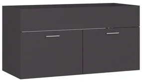 Mobile sottolavabo grigio 90x38,5x46 cm in truciolato