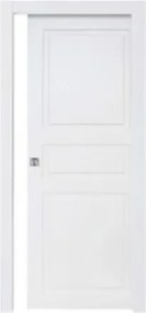 Porta scorrevole a bugna bianco Laccato 70x210 cm