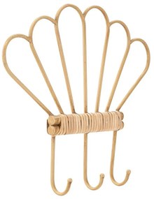 Appendiabiti da parete in metallo in colore naturale Panama - Mauro Ferretti