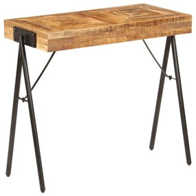 Tavolo Consolle İn Legno Massello Di Mango 80x40x75 Cm /