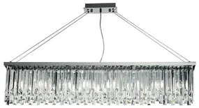 Lampadario sospensione a 8 luci E14 - BATIDA cristallo L110 cm