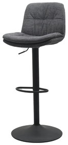 Sgabello da bar grigio scuro con altezza regolabile Colville - Unique Furniture