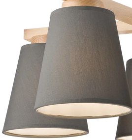 Plafoniera ELLIE 5xE27/60W/230V grigio