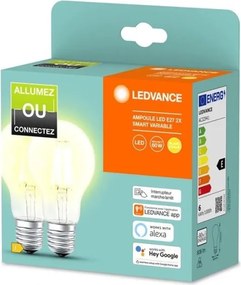 SET 2x Lampadina LED Dimmerabile SMART+ A60 E27/6W/230V 2700K - Ledvance