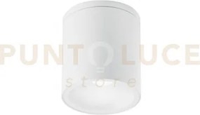 Plafoniera citizen bianca tonda 1 luce attacco e27 ip54 14,5x17cm