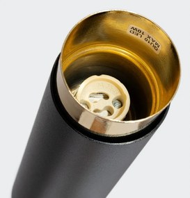 Plafoniera nera/dorata Crown – Sollux