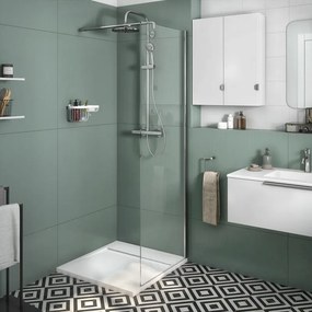 Walk-in L 70 x H 200 cm, vetro 8 mm vetro senza finitura / trasparente cromo