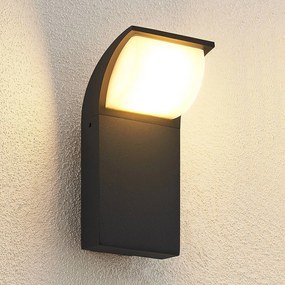 Lucande Applique da esterni LED Tinna, 20 cm, antracite, IP65