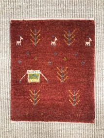 Gabbeh Tappeto persiano 40 x 40 Rosso (Iran) Annodato A Mano