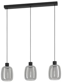 Lampadario LED design Molochio-Z nero, luce con 3 temperature di colore 1500 lumen, EGLO