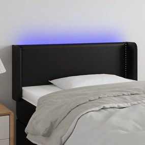Testiera A Led Nera 83x16x78/88 Cm İn Similpelle /