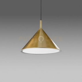 Barbie s/g - lampadario a sospensione in alluminio ottone/bianco op...