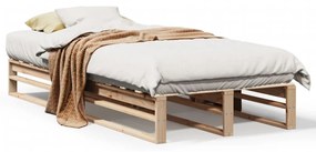 Letto Senza Materasso 90x200 Cm İn Legno Massello Di Pino /