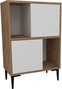 Mobile Da Cucina Multiuso Dispensa 60x35x90 Nikla Rovere E Bianco