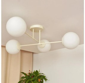 Plafoniera a soffitto MOON 4xE27/15W/230V colore crema