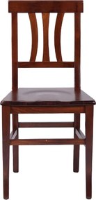 Sedia in legno da cucina LAURA con seduta massello Noce SET da 2