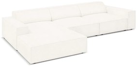 Divano angolare beige in tessuto bouclé (angolo sinistro) Jodie - Micadoni Home