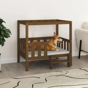 Cuccia per Cani Miele 95,5x73,5x90 cm in Legno Massello di Pino