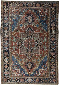 Heriz Tappeto persiano 350x250 Rosso (Iran) Annodato A Mano