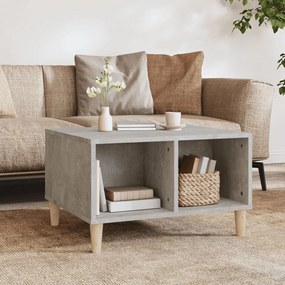 Tavolino Salotto Grigio Cemento 60x50x36,5 Cm Legno Multistrato /