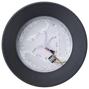 Plafoniera LED LED/30W/230V 3000K nero diametro 40 cm