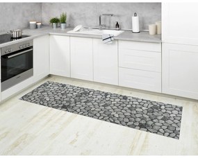 Tappetino da bagno in plastica grigio 65x200 cm Sassi - Wenko