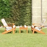 Set Salotto da Giardino Adirondack 3pz Legno Massello di Acacia 3152134