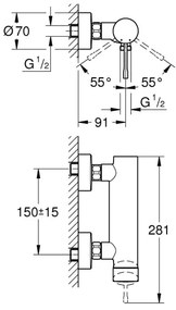 GROHE 33636001 - Miscelatore doccia ESSENCE, cromo lucido