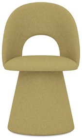 Sedia da pranzo color senape in imbottito Kalo – Makamii