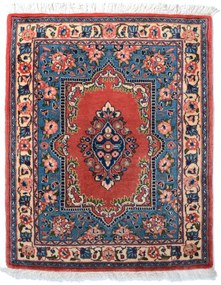 Hamedan Tappeto 90x70 Rosso (Iran) Annodato A Mano
