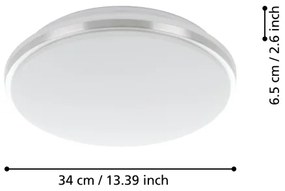 Eglo 900365 - Plafoniera LED da bagno PINETTO LED/15,6W/230V IP44 cromo