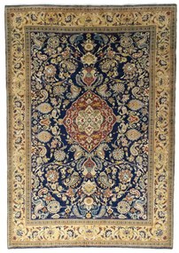 Ghom Tappeto 210x310 Blu (Iran) Annodato A Mano