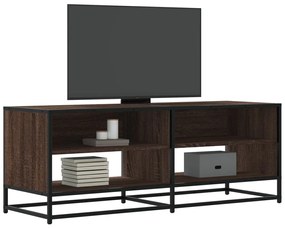 Mobile Tv Rovere Marrone 120,5x40x46 Cm Multistrato E Metallo /