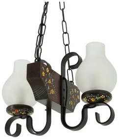 Brilagi - Lampadario a catena QUEEN 2xE14/40W/230V faggio/wengé