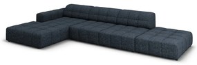 Divano angolare blu (angolo sinistro) Chicago - Cosmopolitan Design