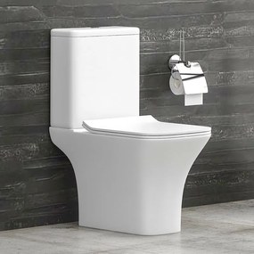 Kamalu - WC monoblocco rimless con scarico a terra | TETRA-TO20