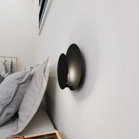 Applique da Parete Circle Nera Luce Indiretta Base G9