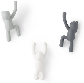 Ganci in plastica da parete in set da 3 Buddy - Umbra