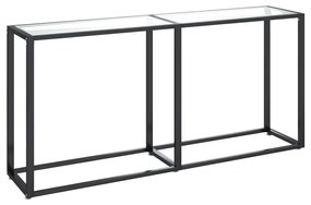 Tavolo consolle trasparente 160x35x75,5 cm in vetro temperato